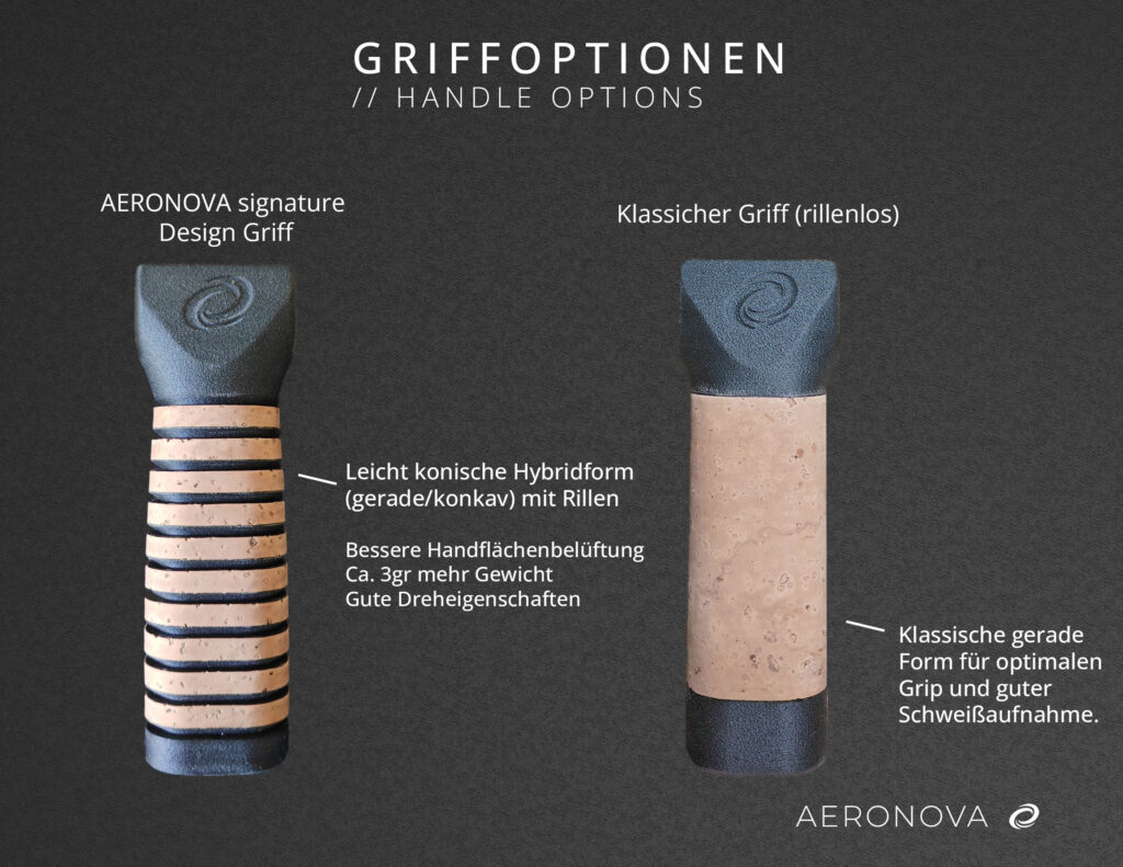 Griffvarianten für Tischtennis Hölzer (FL, ST, AN)