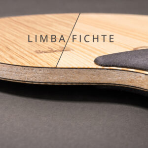 Carbon Tischtennis Holz mit Zwischenlagen aus Balsa und Fichte / Limba