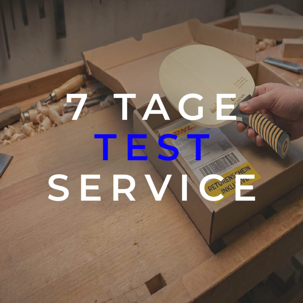 Tischtennis Holz Test Service zum Testen Zuhause