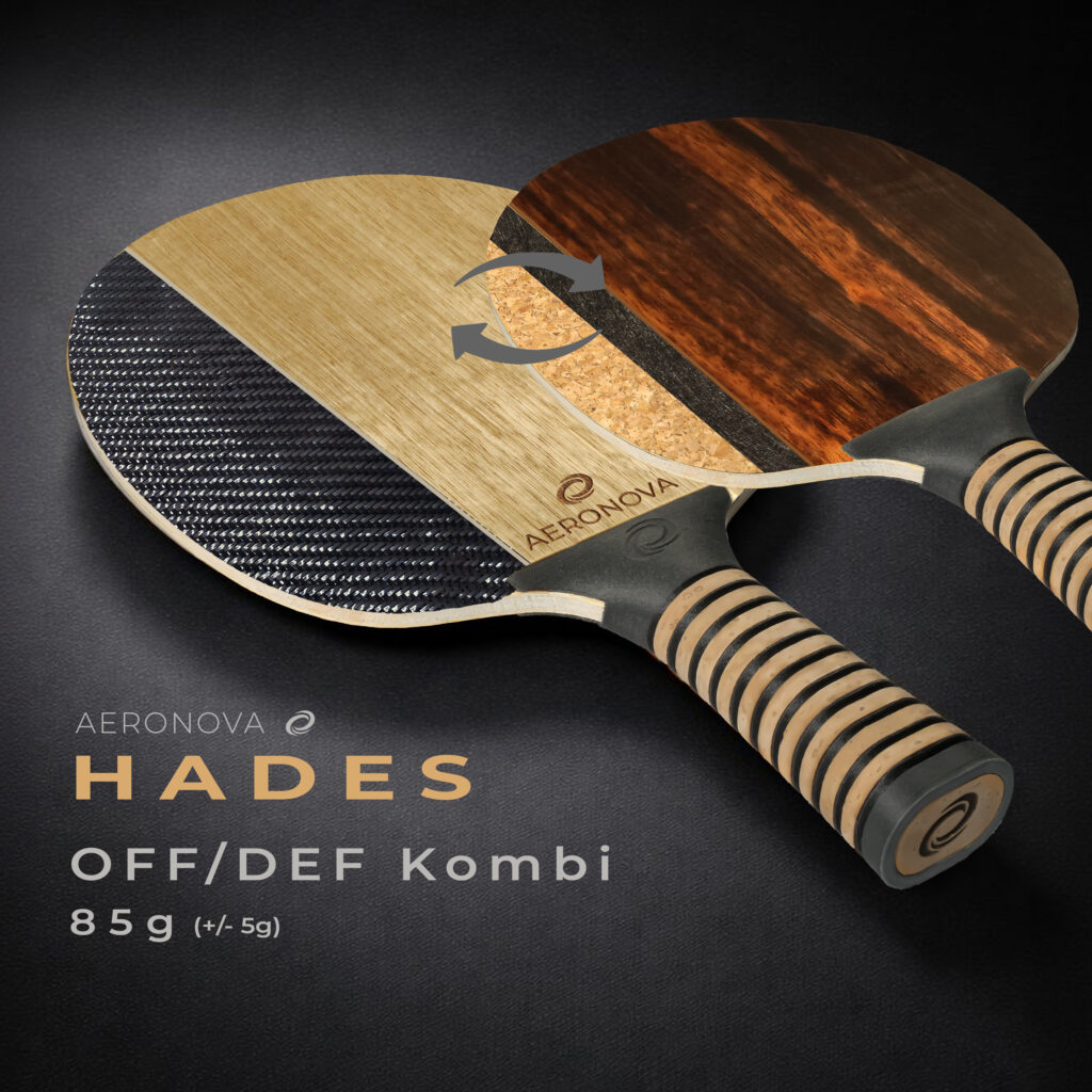 HADES High-End Tischtennis Kombiholz für offensives Störspiel